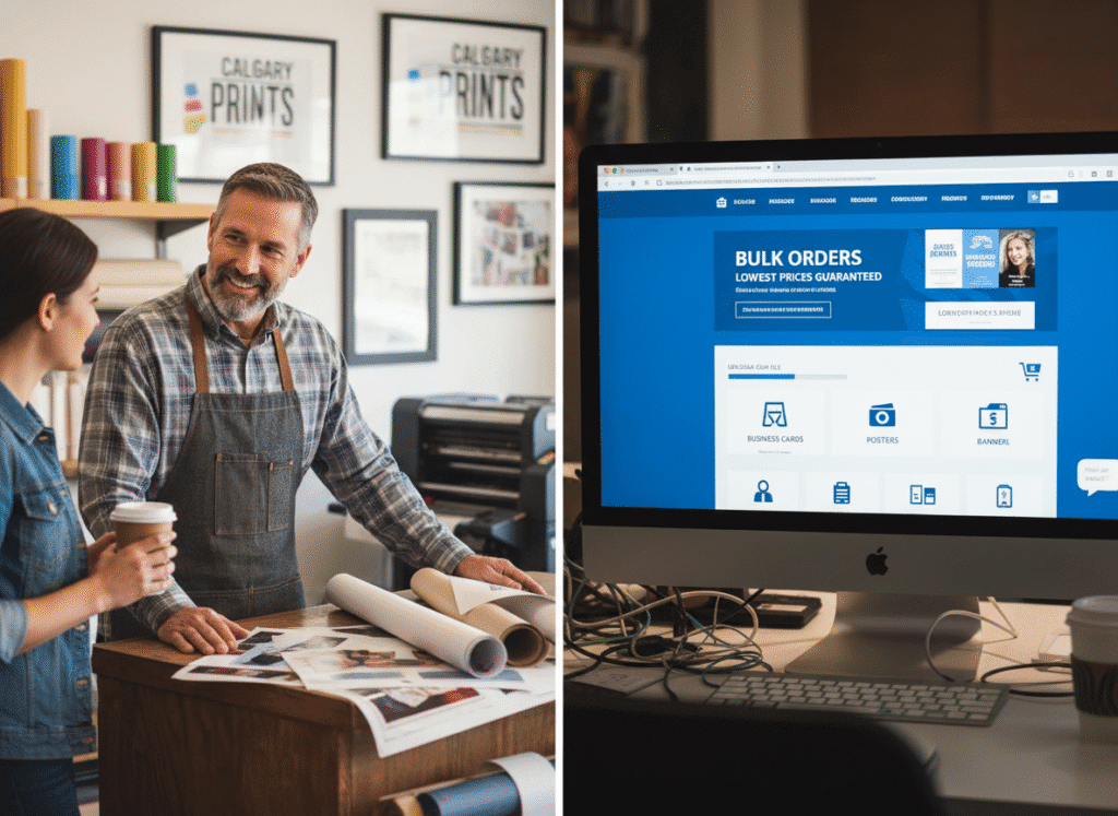 local poster printing vs online Calgary